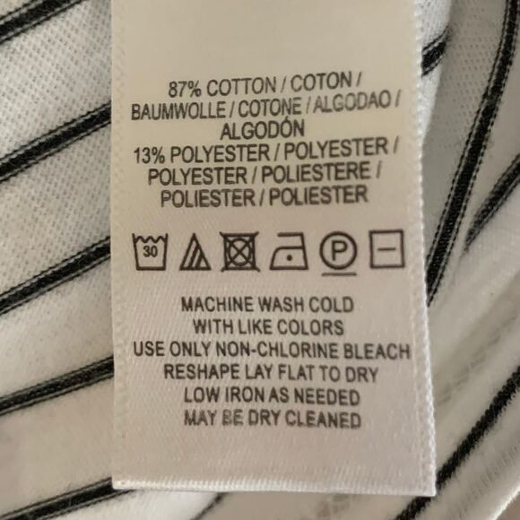 Anthropologie Maeve Kalama Ruffle Atriped White and Black Top SIze S - Picture 8 of 8